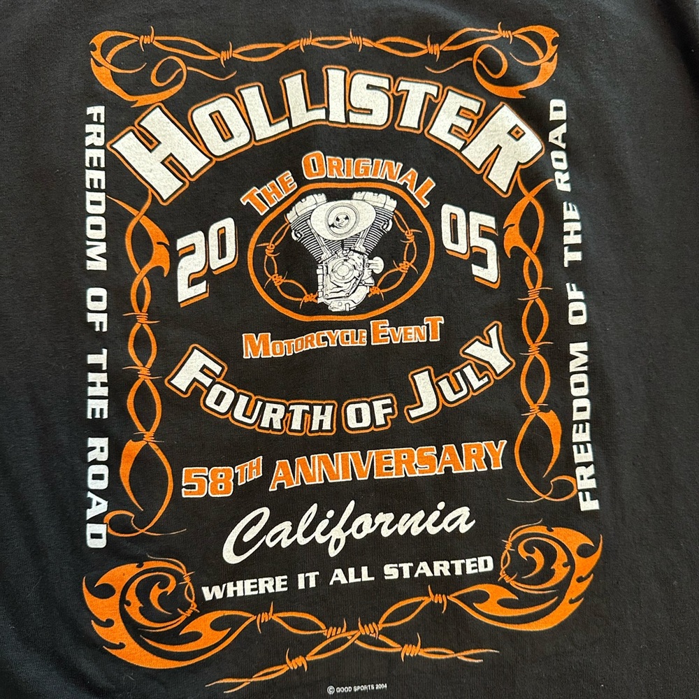 Vintage-  2005- 58 th Anniversary - Hollister 4th of July Motorcycle Event.
